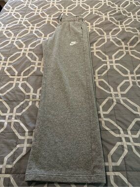 Nike Gray Joggers with White Swoosh